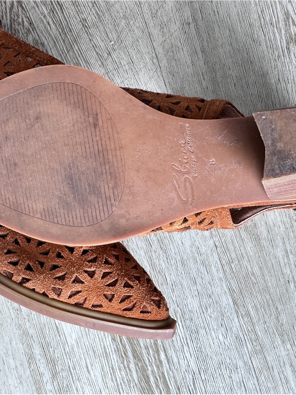 Sbicca Vintage Collection Suede Laser Cut Ankle Botties 8 - Picture 8 of 16